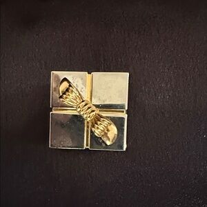 Vintage Metal Miniature Trinket Box with Frame and clock